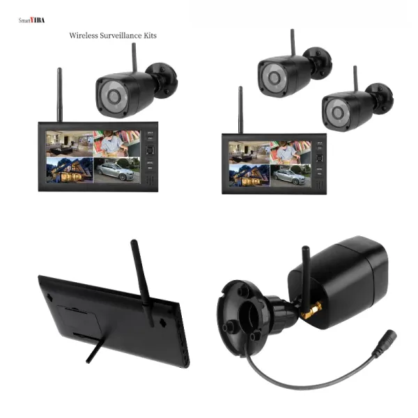 Monitora kits NVR sem fio monitor 7 polegadas Digital 2.4g Câmeras sem fio Sistema de vigilância Sistema de vigilância Home Segurança Videoveillance Monitor Kit