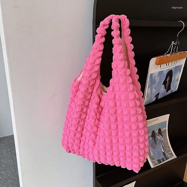 Sacos de noite ombro do passageiro para mulheres 2024 Bolsas de designer de luxo Bolsa de coloração pura de coloração de grande capacidade feminina