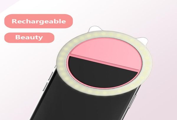 LEDs Mobiltelefon Selfie Ringlinse Beauty Beauty Fill Light Lampe Tragbare Clip für PO -Kamera für Handy Smartphone4628545