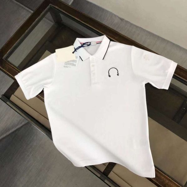 Business Men Men Polo Shirt Designer T camisetas masculinas letra feminina Bordado gráfico tee casual cor sólida camisa de manga meia