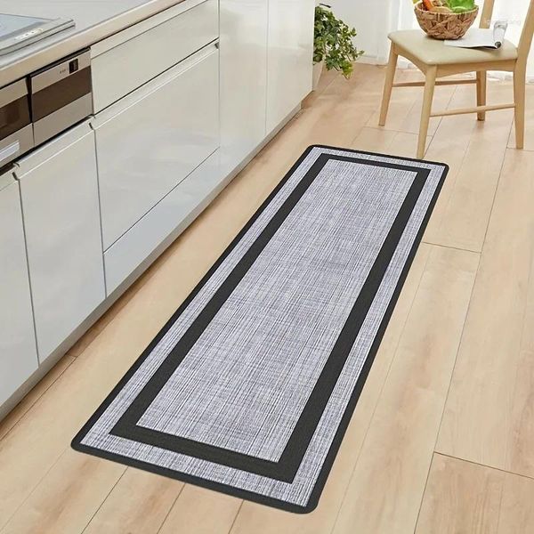 Tappeti 1pc semplice cucina nordica moquette non slip lavabile in flanella tappetino adatto alla porta del corridoio