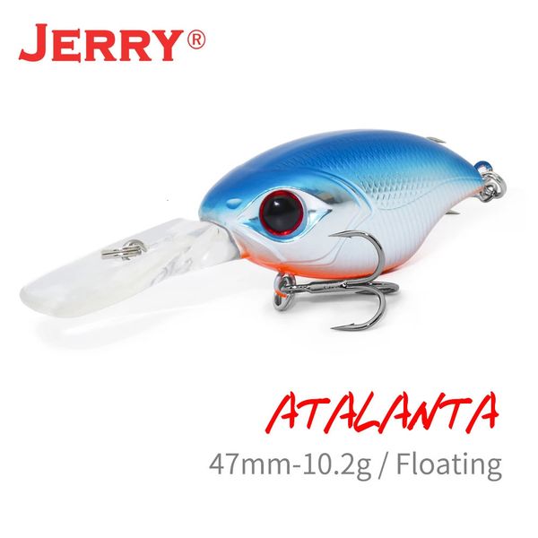 Jerry Atalanta Deep Dalış Wobbler Ultralight Balıkçılık Yemgileri Yüzen Çıngıraklı 47mm Krank Yem Siyah Bas Pike Alabalık Yemleri 240401