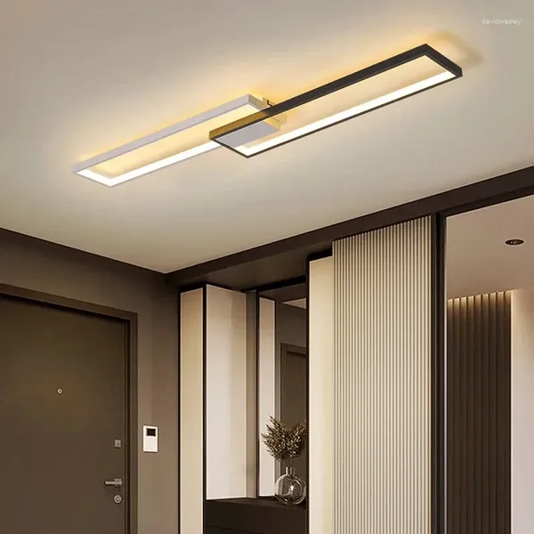 Deckenleuchten moderne LED -Büro -Lampe Rechteckige minimalistische Besprechung Wohnzimmer Gang Korridor Supermarktstreifenbeleuchtung