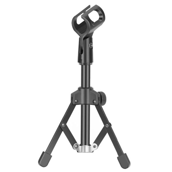 Mikrofonlar Evrensel Masaüstü Metal Braket USB Kondenser Mikrofon Stand Karaoke Mikrofon Tripod Mikrofon Tutucu Klip Taşınabilir Katlanabilir