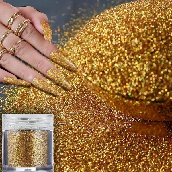 Unhas glitter laser açúcar holográfico em pó 10g de chegada de adesivos de mergulho de verão decalques