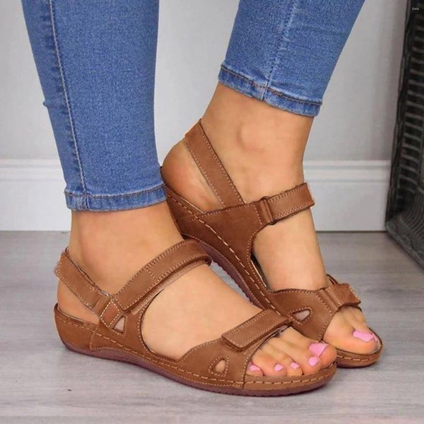 Sandals Sapatos casuais femininos com apoio Ladies Beach Waterdes Toe Causal Open Solid Combo for Women