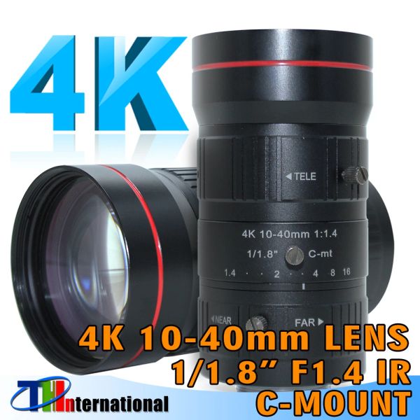 Запчасти HD 8MP 4K 1040 мм промышленная камера объектив C Mount Varifocal Manual Aris Aperture F1.4 Аксессуар видеонаблюдения для камер наблюдения