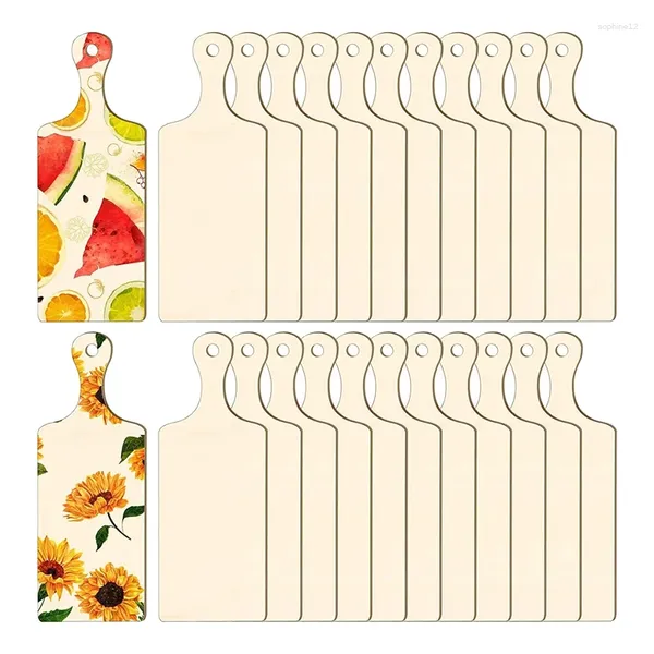 Figurine decorative 12 pack Surface liscio Scheda durevole in legno di legno tagliente cucina decorazione strumenti di legno