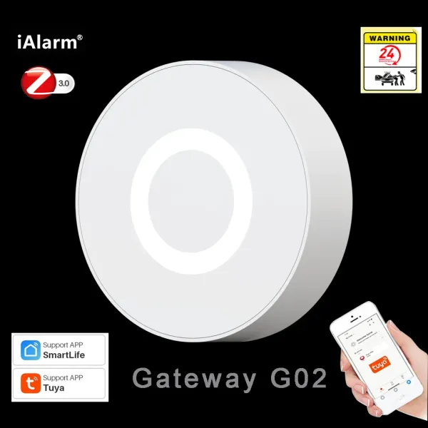 Комплекты Ialarm Meian G02 Tuya Linkage Zigbee Multimode Hub Host Gateway Security Security Smart Life Wi -Fi Беспроводная сигнализация