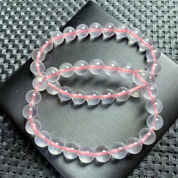 Braccialetti Link 8,5 mm Naturallight Starlight Natural Rose Quartz Bracciale Women Fashion Healing Fengshui Stone Bangles Regalo per gioielli femminili