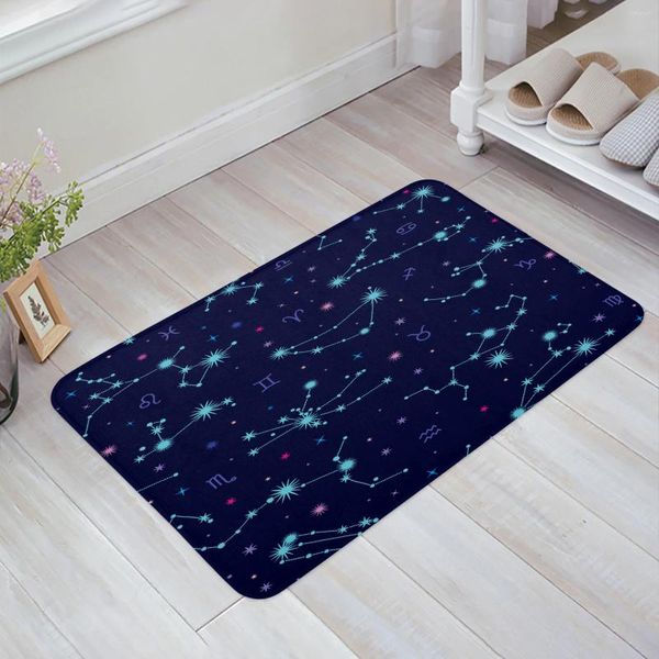Tappeti Constellation Astronomia Zodiaco dodici stelle cucina portiere da letto da bagno pavimento tappeto casa tappeto tappetino tappetino tappeti arredamento