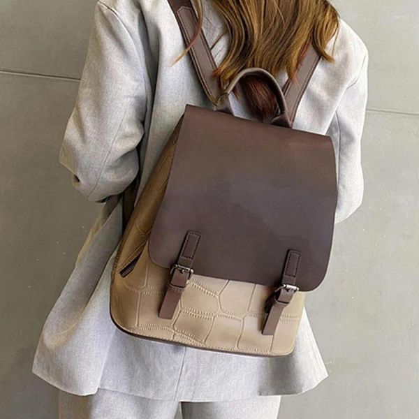 Школьные сумки 2024 модный рюкзак настоящий кожаный рюкзак