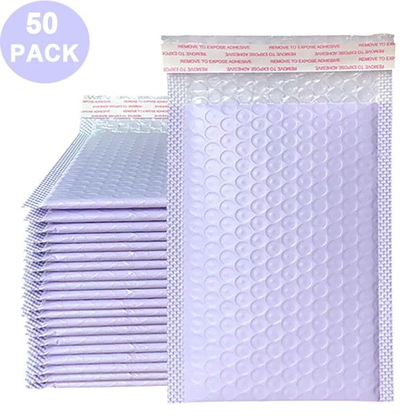 Mailers Black White Bubble Mailers 50pcs envelopes acolchoados ziplock sacolas de embalagem para negócios Mylar Bags Envolvendo embalagem 18x23cm