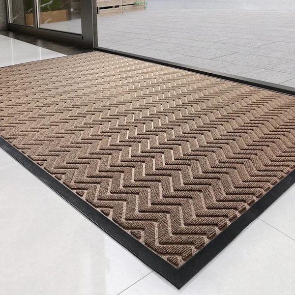 Tapetes de entrada durável Mat de boas boas-vindas a pé de piso não deslizamento para o piso interno para mantas resistentes ao corredor Fade Ktitchen Carpet