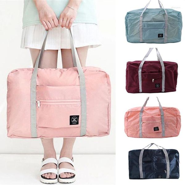 Duffel Bags Nylon Travel dobrável UNISSISEX Bolsa de grande capacidade Mulheres Bolsas à prova d'água Organizador de roupas masculinas