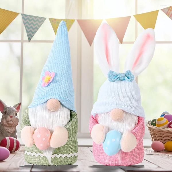 Decorazione per feste Regali di Pasqua uova gnomo bambola senza volto Nordic Home graziosa tavolo ornamento artigianato Giochi regalo di compleanno per bambini 2024