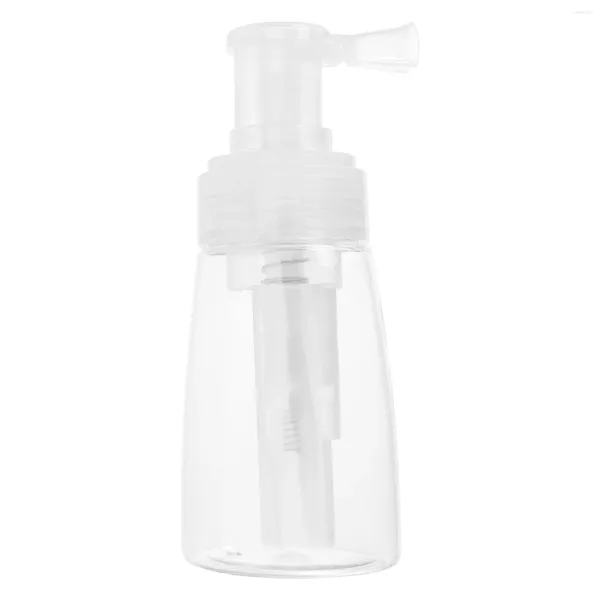 Garrafas de armazenamento em pó Spray frasmacia Aplicador Ferramenta de pulverizador seco Hairdressing Recipientes de plástico transparente