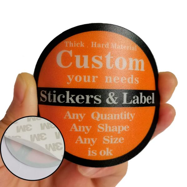 Karten benutzerdefinierte PVC -Aufkleber Dicke Maschine Etikett Kunststoff Logo Marke Personalized Selfadhesive wasserdichte matte Druck glänzend