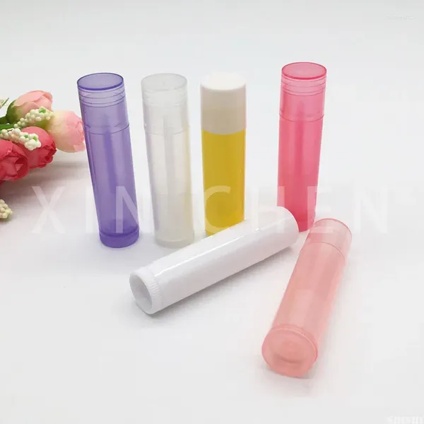 Bottiglie di stoccaggio 10 pezzi da 5 ml di tubi di rossetto trasparente tubo di lozione cosmetica in plastica vuoto tubo di lucidalaio