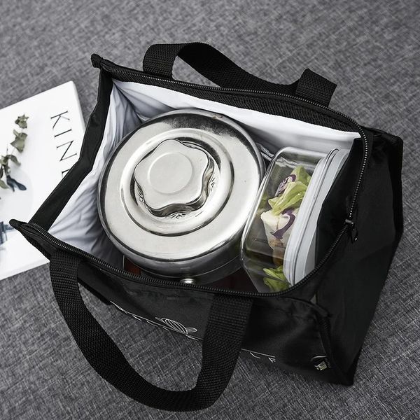 2024 Lunchbag süße Cartoon -Leinwand -Tasche Frauen Tasche tragbares Mittagsbeutel Büroarbeiterin Tasche Handtasche Carry Lunch Box Bag 1. Isolierte Lunchtzagel