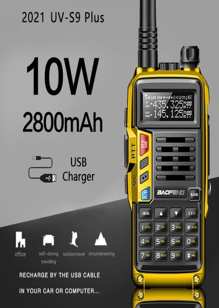 2021 Baofeng UVS9 Plus poderoso Walkie Talkie CB Radio Transceptor 8W10W 10 km Rádio portátil de longo alcance para Hunt Forest City5285180