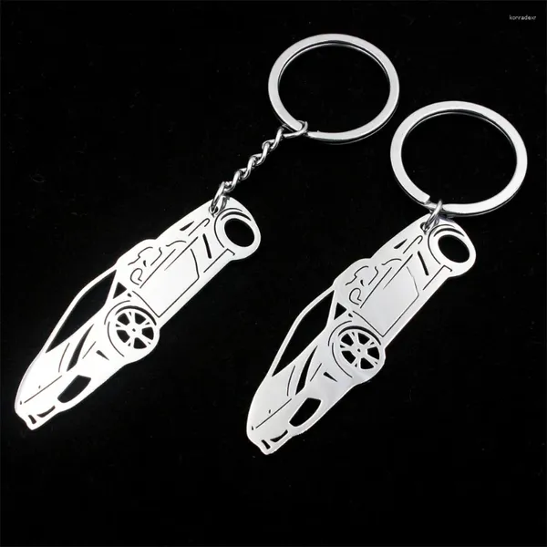 Schlüsselanhänger Cool Edelstahlauto Keychain Sport Design Racing Schlüsselkette Motorrad -Keyring -Innenzubehör