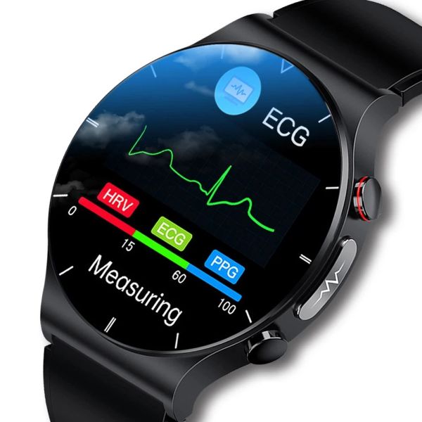 Braccialetti 2022 Nuovo ECG+PPG Smart Watch Uomini Pressione sanguigna Temperatura del corpo Frequenza cardiaca IP68 Smartwatch Caricatore wireless impermeabile per uomini