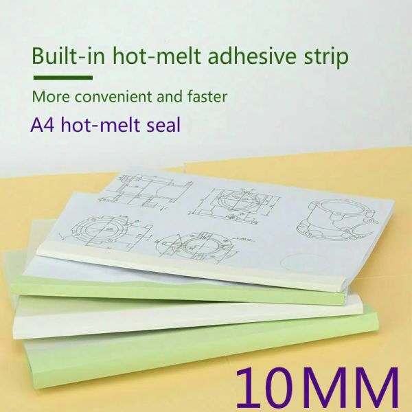 Máquina 10pcs/set A4 10mm Hot Melt Melt Adhesive Envelope Book -Indiving Machine BenChent Document com Livro do Livro de Escritório Livro de Livro