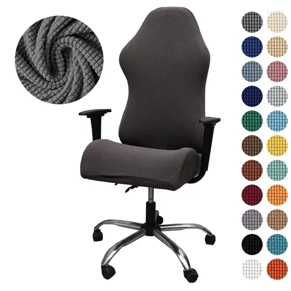 Stuhlabdeckungen QWE123 Jacquard Game Cover für Office Internet Cafe Stretch Solid Color Armlast Gaming Simple Fabric Seat Pro Pro