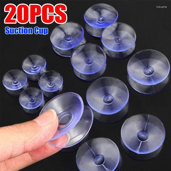 Крюки 1/20 шт. Прозрачная двусторонняя вакуумная чашка без скольжения пластиковая панель для присоски для стеклянной столовой вершины.