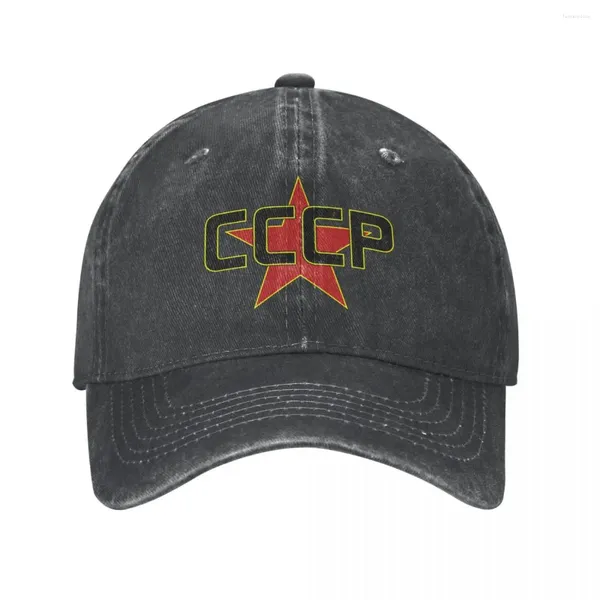 Ball Caps CCCP над красной звездой Бейсбол Классик расстроенной вымытой шляпы для снимки мужчины женщины на открытом воздухе тренировки