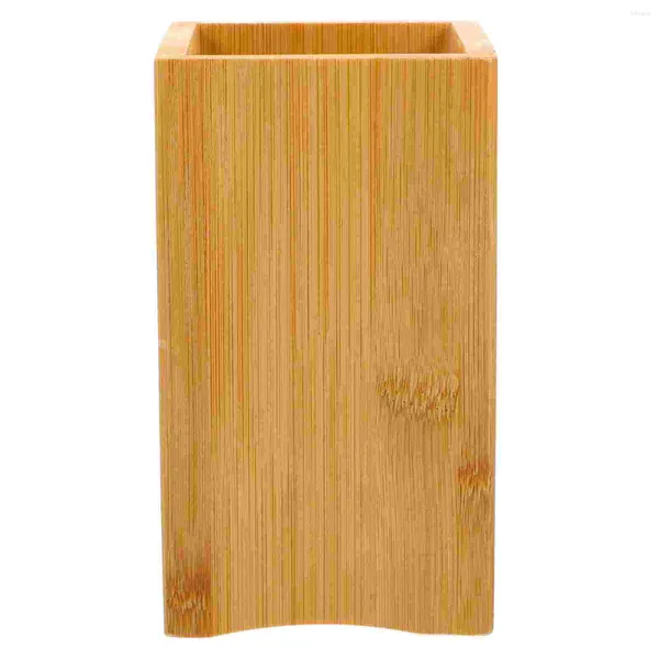 Bottiglie di stoccaggio utensili da cucina utensili di bambù bacchette scaricante distributore porta da cucchiaio forniture forniture per posate in legno
