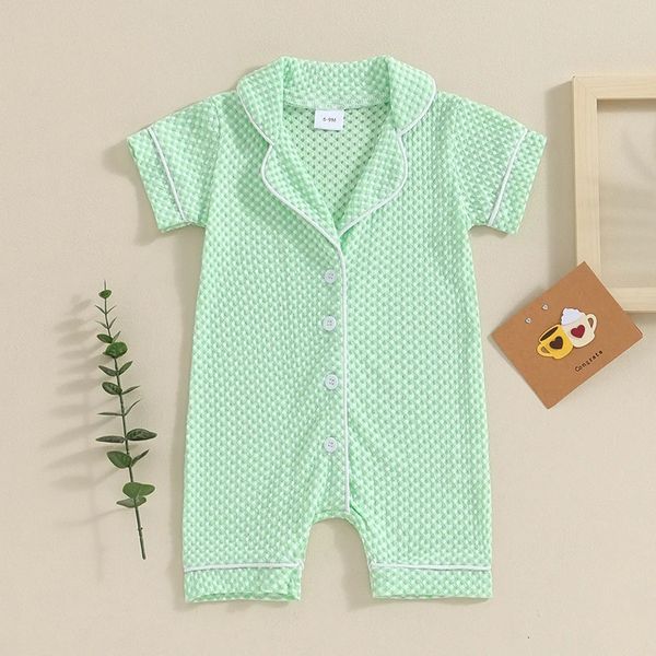 BEQEUewll Baby Boys Girlsuits Stuits Short Shory Lavan Lavor Botton Down Rompers Rompers Born Born per 018 mesi 240325