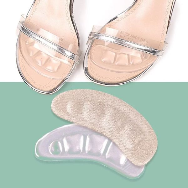 Caschetti in gel dell'avampiede in silicone per le donne tacchi alti inserite le solette per sandali non slip scarpe sleorlo schienali tallone del tallone