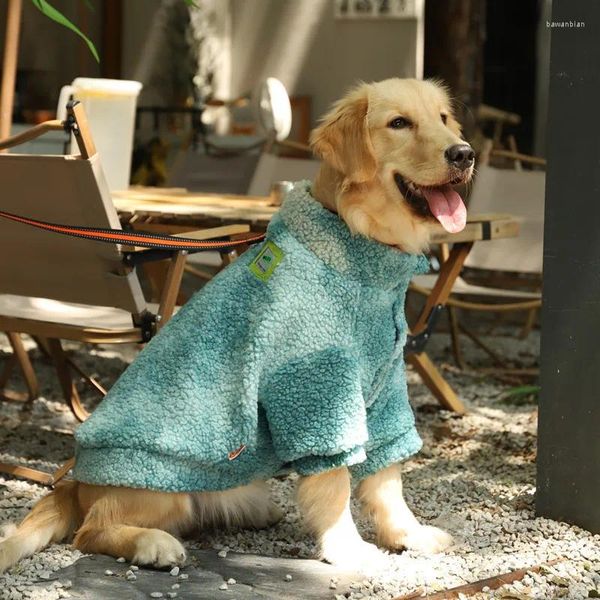 Abbigliamento per cani inverno denso grosso vestiti grandi agnello giacca di lana per cani di grande cappotto antivento accessori per animali domestici