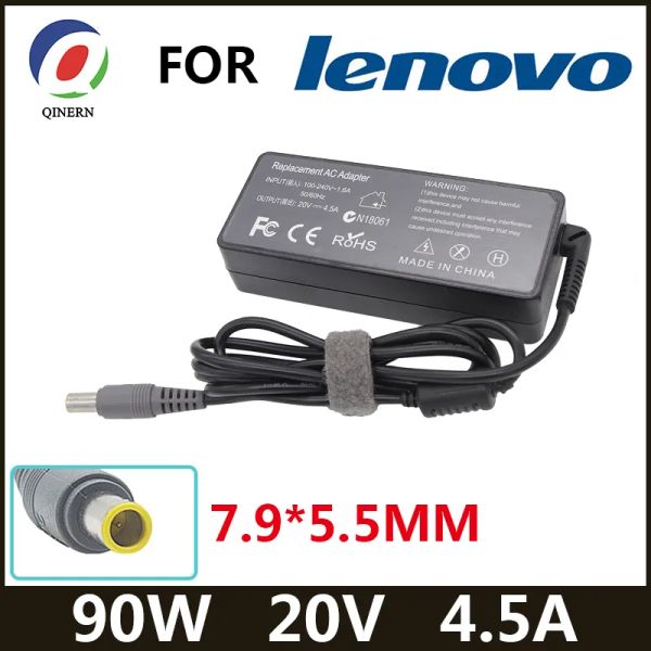 Accendi 20V 4.5A 90W 7,9*5,5 mm 8 pin Adattatore per laptop AC per Lenovo T6 R6 Z6 X6 X200 X300 3000 C100 T60 E125 E430 E530 E4 Caricatore Notebook