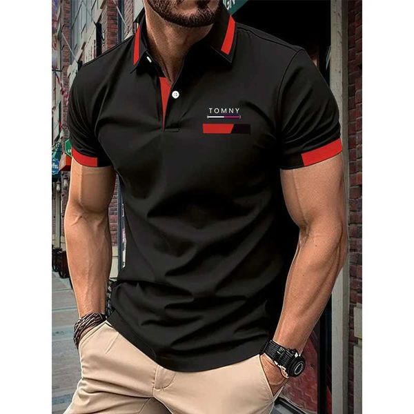 Magliette maschile maschile per uomo con bottone polo estate solido a maniche corta t-shirt manica abbigliamento da uomo traspirato di alta qualità shi 2445 di alta qualità