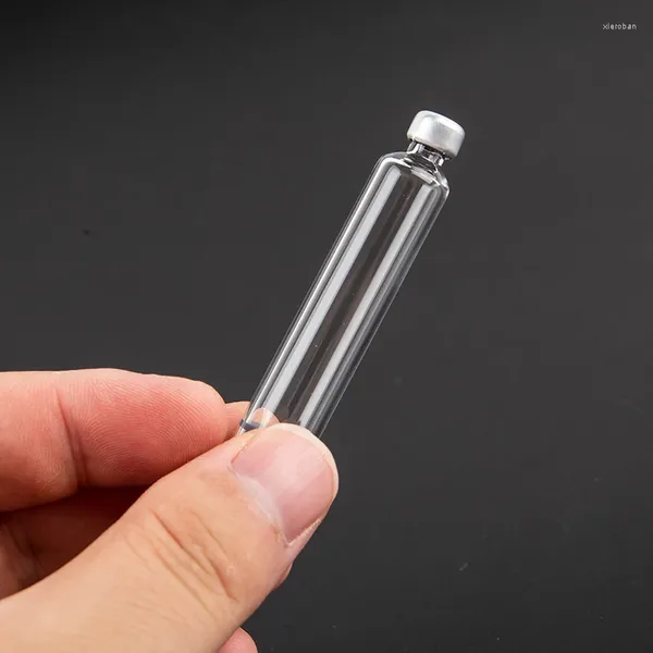 Speicherflaschen 1pc 3ml Borosilikat Glas Individuelle Verpackungskassettenflasche zur Injektion Quantenstift Wasser Schönheit