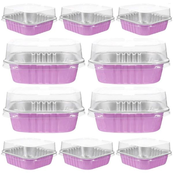 Nehmen Sie Behälter 20 Sets Aluminiumfolie Kuchenbox Back Liner Lebensmittel Pfannen Behälter Cupcake Supplies Mini Muffins