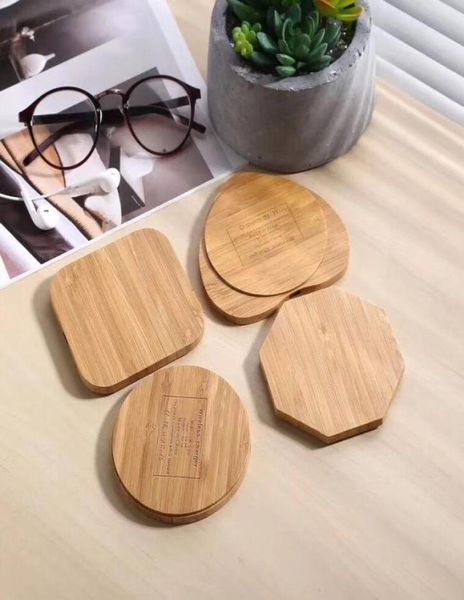 5W Bamboo Qi Wireless Carregador Adaptador Pad para iPhone 8 X XS XR Galaxy S6 S7 Edge S8 S9 S10 Plus Nota 4 5 5 Carregador sem fio 3141835