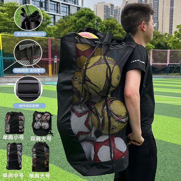 Aufbewahrungstaschen Fußball -Basketball -Volleyball -Netto -Taschen -Trainingsausrüstung mit großer Kapazität Ball Tasche