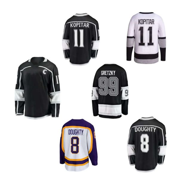 GDSIR 2023 NUOVE Maglie da hockey su ghiaccio economico all'ingrosso Los Angeles 11 Anze Kopitar 8 Drew Doughty 99 Wayne Gretzky