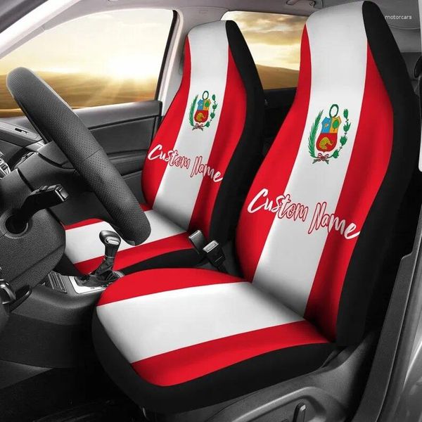 Autositzabdeckungen Peru Flag (Set von 2) - Universal Front und SUV Custom Protector Accessoire Gift FO
