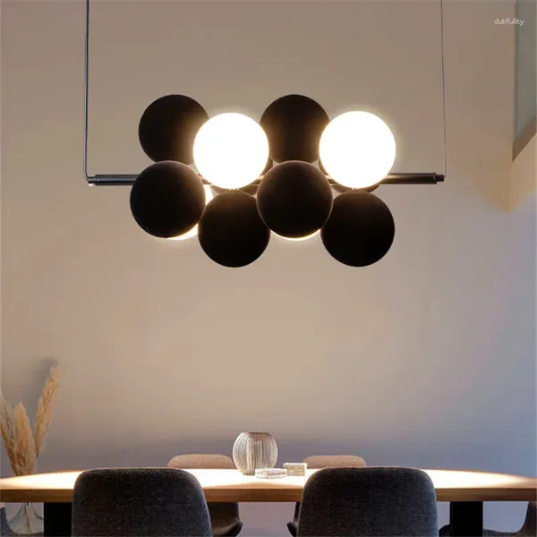 Kronleuchter postmoderne Blasenlampe Abstracta Anhänger für Restaurants Schlafzimmerstudium Tea Room Designer Stoffe