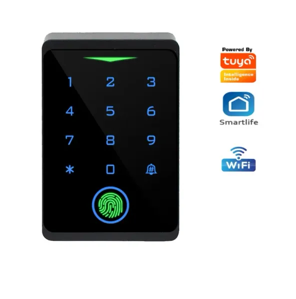 Tasties tuya wifi 2.4g di accesso autonomo di accesso standalone 125khz ID impermeabile IP66 Wiegand 26 bit output impronta digitale Supporto 1000 utenti