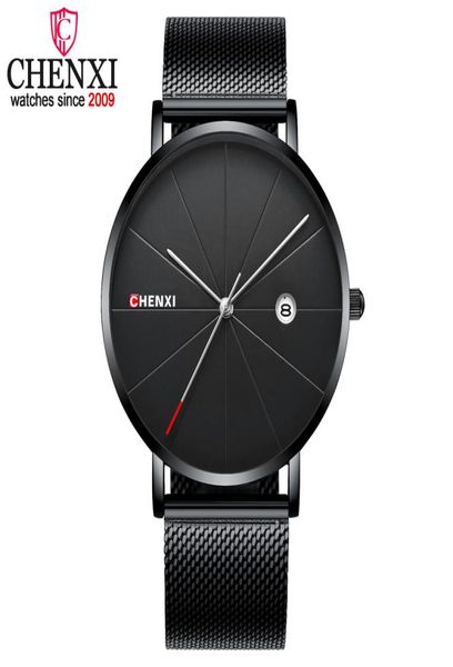 Chenxi Luxury Men Watches Ultra Thin Clock Quartz Sport Wristwatches para Men039s Assista Man Moda à prova d'água Casual Wristwatch8165720