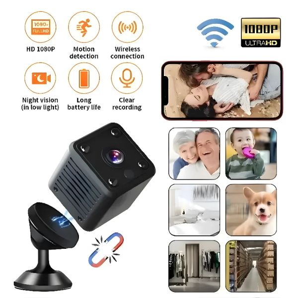 Telecamere Mini Smart Home Security Camera WiFi HD 1080P Micro camo camocamera Vision Night Vision Smart Home Sports Battery Buited