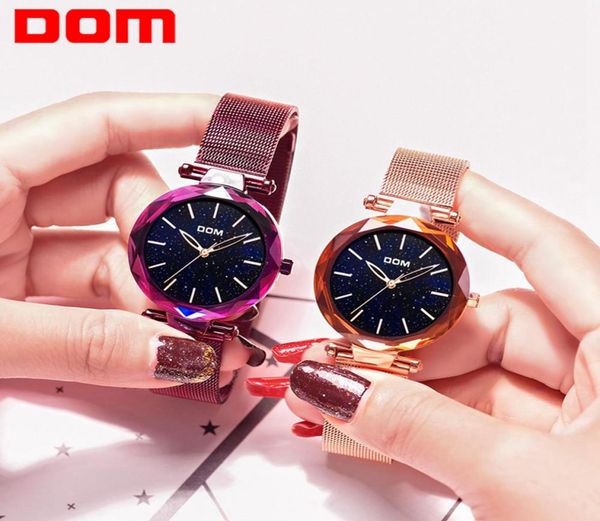 Dom Brand Luxury Women Quartz Watches Minimalismo Fashion Casual Owatch Waterproof Gold Steel Reloj Mujer G1244GK1M6509887