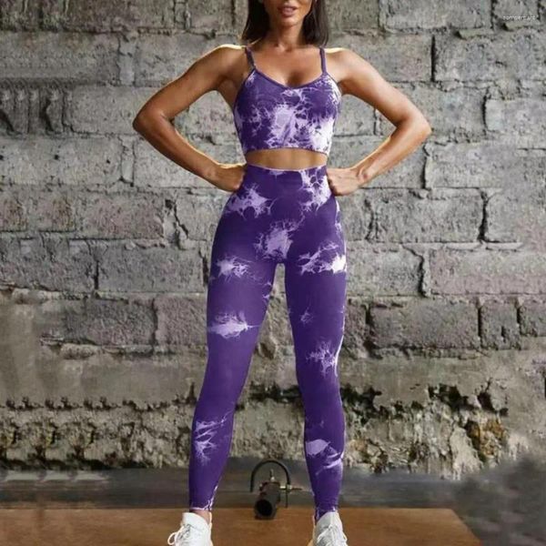 Pantaloni da donna a due pezzi Sport Sports Abito da sport set di cravatte con cinturini regolabili per estate