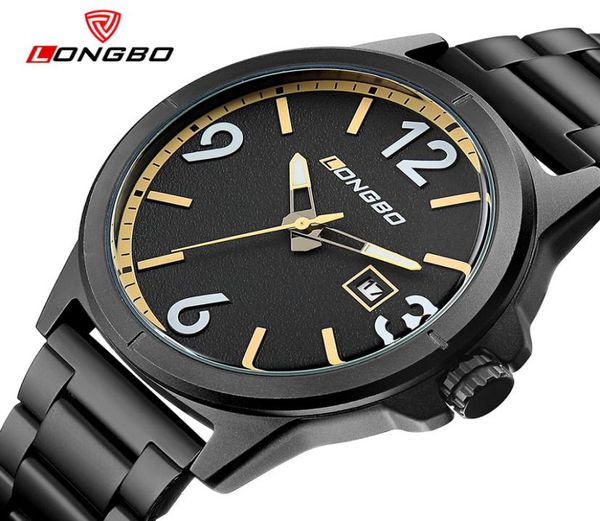 Longbo Marka İş Sporları Tarih Takvim İzle Paslanmaz çelik kol saati lüks marka saatleri Montre femme 30034919975